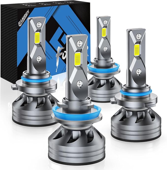 9005/HB3 H11/H9/H8 Light Bulbs Combo, 110000LM 1400% Ultra-Bright 6500K White, 1:1 Size Easy Install, HB3 H9 H8 Fog Light Bulbs with 22,000 RPM Fan CANbus Ready, Tire Light Assemblies Pack of 2