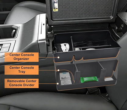 GZSH 3PCS Center Console Organizer for Toyota RAV4 2026+ Accessories (LE/SE/XLE/Woodland/XSE) Center Console Organizer Center Console Pad and Removable Center Console Divider for Toyota RAV4 2026+