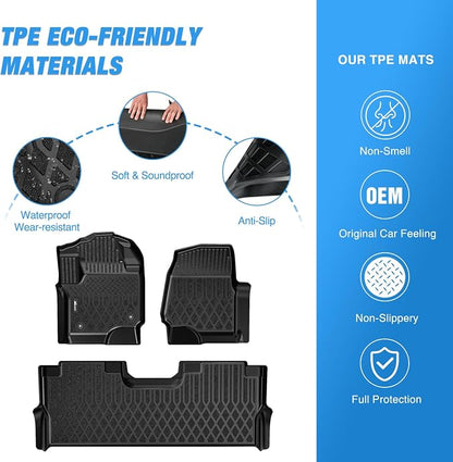Nilight TPE Floor Mats for Ford F250 F350 F450 F550 Super Duty Crew Cab Bucket Seat 2017 2018 2019 2020 2021 2022 2023 2024 2025 2026 All Weather Custom Fit Heavy Duty Floor Liners