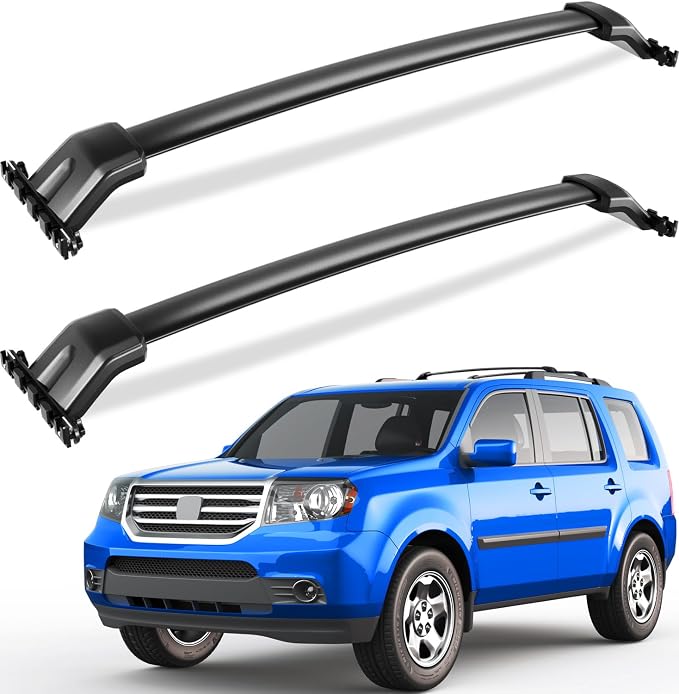 Wonderdriver Roof Rack Cross Bars Compatible with Honda Pilot 2009-2015 with Side Rails, Heavy Duty 200lb Aluminum Crossbars Rooftop Cargo Bag Kayak Luggage Carrier Canoe Kayak Cargo Accessories