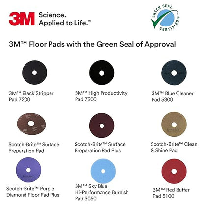 3M Red Buffer Pad 5100, 24 in