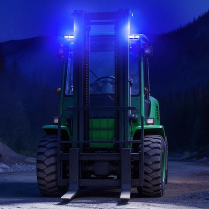 Nilight Slim LED Light Bar 2Pcs 7 Inch 16LED Single Row Spot Flood Combo Blue Off Road Driving Fog Fishing Hunting Emergency Safety Signal Lighting for 12V 24V ATV UTV Pickup Truck Tractor Boat