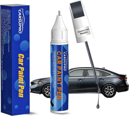 Grey Touch Up Paint for Cars, Auto Gray Car Paint Touch Up Pen, Two-In-One Car Scratch Repair Pen, Quick & Easy Solution to Repair Minor Automotive Scratches Touch Up Paint Pen(Cosmic Iron Metallic)