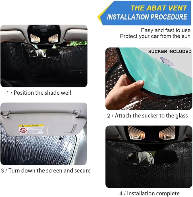 Sea Turtle Teal Windshield Sun Shade for Car Auto SUV Truck Foldable Front Window Sunshade Sun Visor Protector Block UV Rays Reflect Heat, 55" x 28"