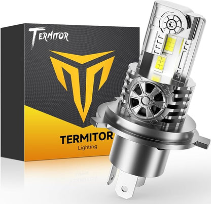 Termitor H4/9003/HB2 Hi/Low Beam HID Kits for Motorcycles, 30,000LM High Intensity Output, 1:1 Halogen Replacement, 6500K Pure White, 70,000Hr Lifespan, Easy Plug and Play Installation, Pack of 1 | 1:1 OEM Fit, Long Life, High Output, Simple Install, H...