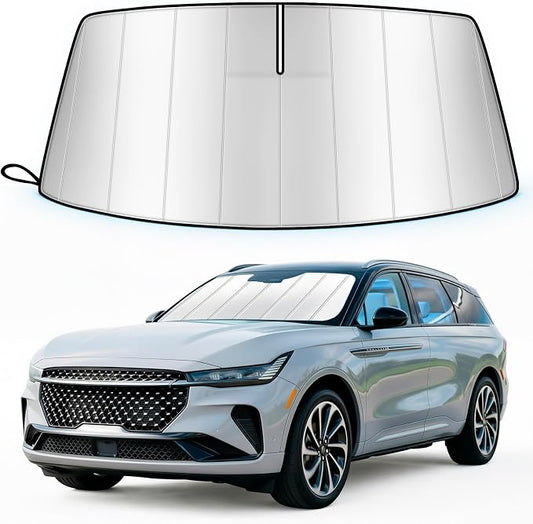 Windshield Sun Shade for Lincoln Nautilus 2024-2026, Custom Fit Folding Design Car Front Window Sunshade Sun Visor Shield Accessories for Interior Protector, Blocks UV Rays Heat