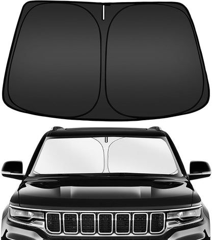 ARISMOTOR Windshield Sun Shade for Jeep Wagoneer 2022-2026, Custom Fit Foldable Front Window Sunshade Sun Visor Protector, Block UV Rays Keep Your Car Cooler