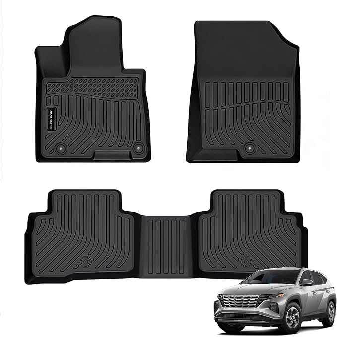 Auxko All Weather Floor Mats Fit for 2026 2025 2024-2022 Hyundai Tucson Hybrid(Not Plug in) TPE Liners All Season Guard Odorless Anti-Slip Floor Mats