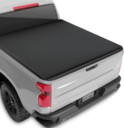 Truck Tonneau Cover for Chevy Silverado All Weather Soft Tri-Fold Truck Bed Cover for Chevrolet Silverado 1500 2019-2026 and GMC Sierra 1500 19-26 Short Bed 5.8 ft