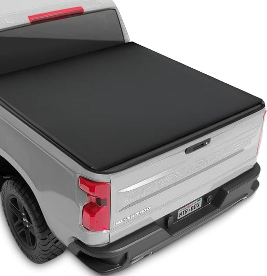 Truck Tonneau Cover for Chevy Silverado All Weather Soft Tri-Fold Truck Bed Cover for Chevrolet Silverado 1500 2019-2026 and GMC Sierra 1500 19-26 Short Bed 5.8 ft