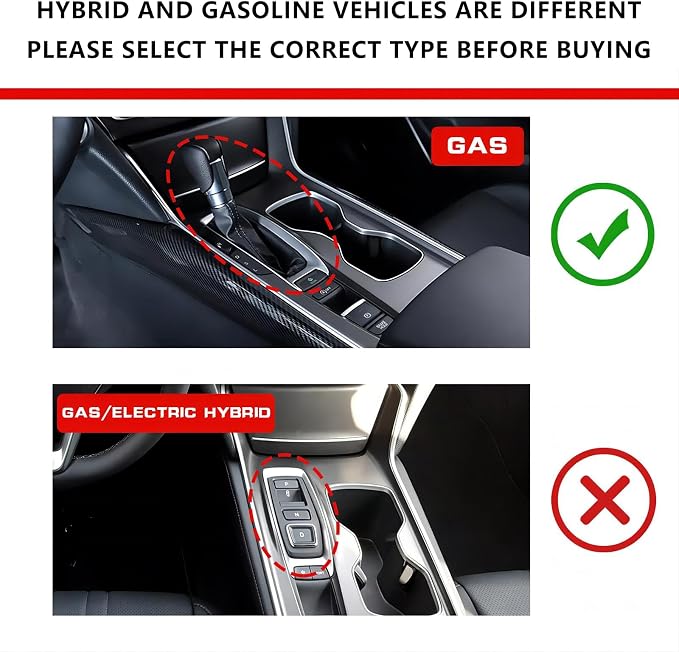 20 Pcs Carbon Fiber Interior Kit, Gear Shift Panel Cover AC Air Vent Cover Side Door Panel Strip Cover Steering Wheel Cover Compatible with Honda Accord 10th Gen 2018-2022