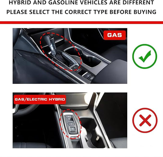20 Pcs Carbon Fiber Interior Kit, Gear Shift Panel Cover AC Air Vent Cover Side Door Panel Strip Cover Steering Wheel Cover Compatible with Honda Accord 10th Gen 2018-2022