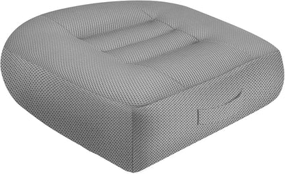 Car Booster Thick Height Adjustable Seat Cushion with Breathable Mesh Cover, Portable Seat Cushion for Driving, Office Chairs Wheelchairs Trucks SUV's and Home Use Gray