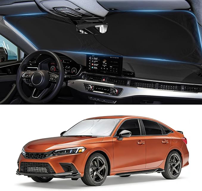 Sun Shade for Honda Accord 2018-2022(Not for 2022 Sport) Windshield Sunshade for Accord Car Accessories Front Window Shield Windshield Cover Sun Visor Protector Block UV Keep Car Cool