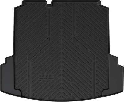 LASFIT Trunk Mat for Volkswagen Jetta 2011-2018, Custom Fit All-Weather TPE Rubber Cargo Mat for VW Jetta Accessories Trunk Liner Cargo Liner, Waterproof, Easy to Clean, Black