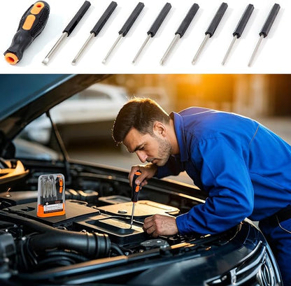 Car Emergency Roadside Assistance Kit with Jumper Cables Tire Inflator Automotive Kit for Car Vehicle（Orange）
