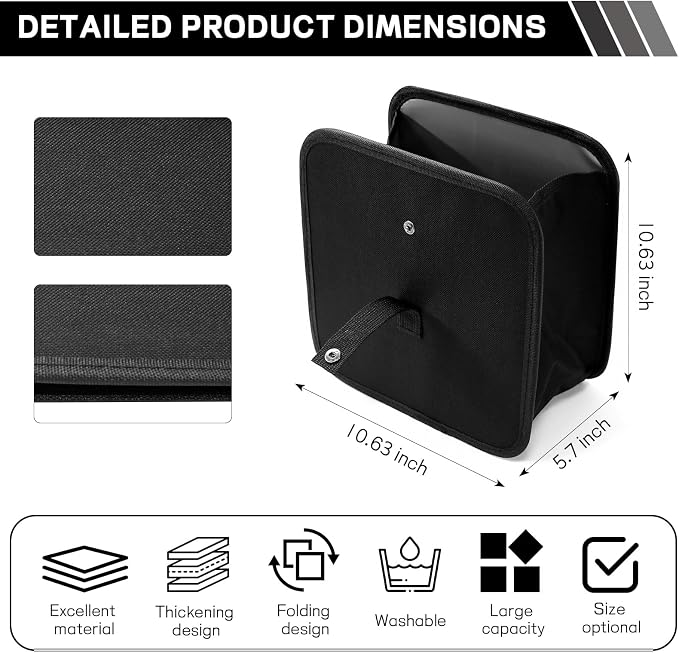 Foldable Car Trash Can, Waterproof Leakproof Hanging Auto Garbage Can, Multifunctional Large Capacity Vehicle Garbage Bag Storage Bag Organizer, Interior Car Accessories (Large)