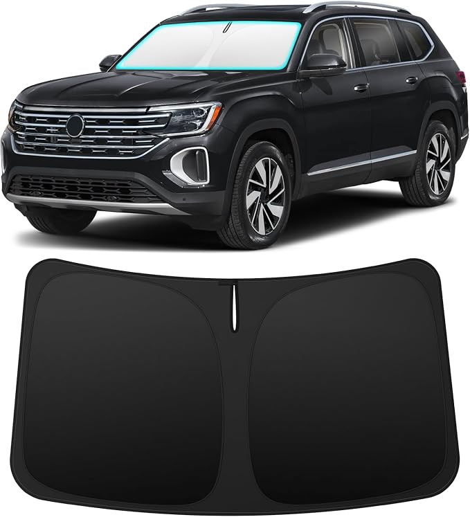 INSAUTO Custom Fit Windshield Sun Shade Accessories for Volkswagen/VW Atlas 2018-2026, Foldable Front Window Sunshade, UV & Heat Reflector, Keeps Interior Cool, Includes Storage Bag