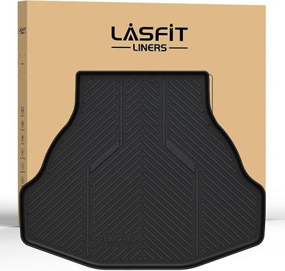 LASFIT Trunk Mat for Honda Accord 2017 2016 2015 2014 2013 Sedan Only, All Weather Custom Fit TPE Cargo Mat Trunk Tray Cargo Tray, Black (Not for Coupe & Hybrid)