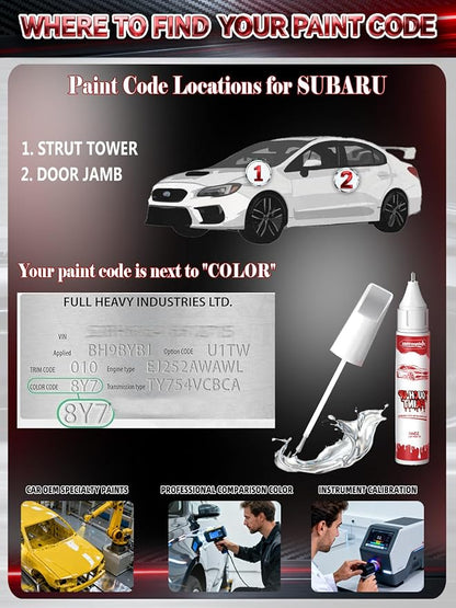 PAK Sunshine Orange Car Touch Up Paint for Subaru, Color Accurate Two-In-One Car Paint Scratch Repair Pen, Professional Scratch Remover for Vehicles Chips and Nicks Scuff