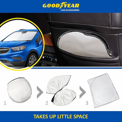 Goodyear Foldable Windshield Sunshade for Buick Encore 2013-2022, SUV car Accessories, Sunshade Cover, Sun Shade Car Windshield, Window Sun Blocker - GY008344