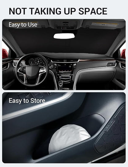 Proadsy 2026 Upgrade Windshield Sun Shade Custom Fit 2013-2019 XTS Foldable Front Sunshade Protector Sun Visor Blocks UV Rays Keep Car Cooler