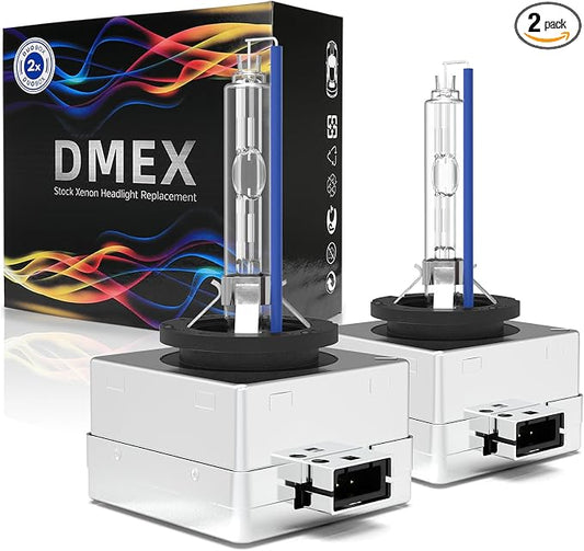 DMEX D1S HID Headlight Bulbs 8000K White Blue Xenon 35W 66144 66140 85140 85415 Replacement - Pack of 2 (Not fit Halogen Headlamp)