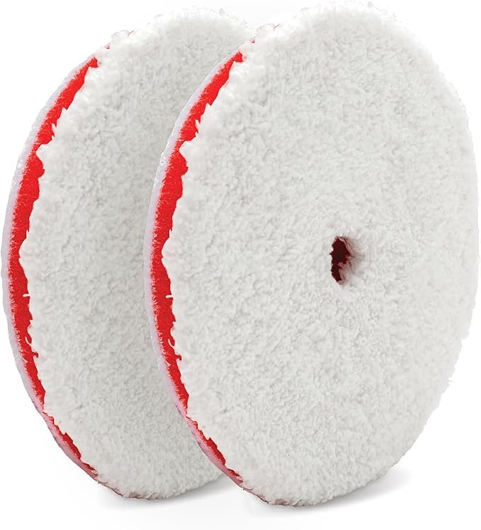 Griot's Garage BOSS 6.5” Microfiber Pads for Car Polishing and Detailing, Buffing Pads for Moderate and Severe Scratch Removal, Set of 2