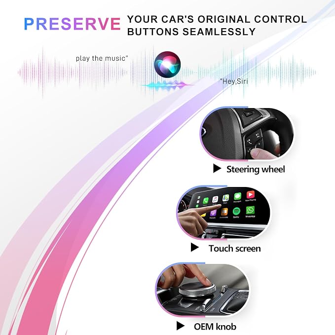 REYTID Wireless CarPlay Adapter for iPhone,Apple car Play Adapter Dongle,Convert Wired to Wireless,Plug & Play,Mini USB Design, No Delay & Stable Control for Apple iOS 10+