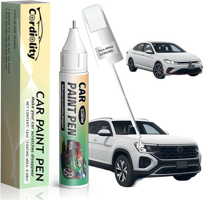 LC9A/0Q Pure White Touch Up Paint for Volkswagen, Color Accurate Car Paint Scratch Repair Pen, Quick & Easy Fix Automotive Chips and Nicks