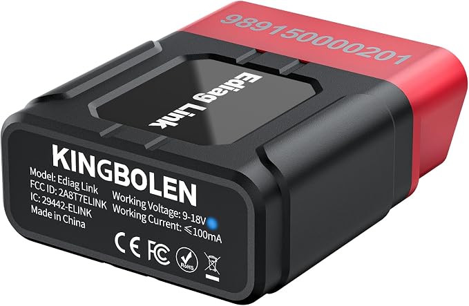 KINGBOLEN Ediag Link OBD2 Scanner Bluetooth,All System Bidirectional Scan Tool for iOS & Android,10+ Hot Reset Functions, Code Reader for Cars and Trucks,CANFD Protocol,FCA AutoAuth,1 Year Free Update