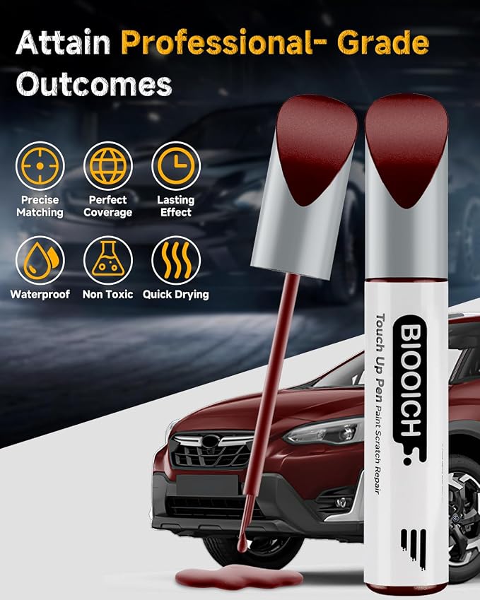 Touch Up Paint Pen Exact Color Match Car Chip and Scratch Repair (for Subaru, Crimson Red Pearl(M1Y))