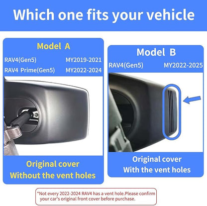 Front 4K & Rear 1080P Dash Cam for Toyota RAV4 2019-2021 LE Limited Premium XLE TRD Hybrid & RAV4 Prime 2021-2024 (Model A)(No Vent Hole),OEM-Style,Loop Recording,WiFi & App,128G Card