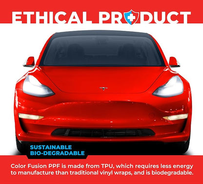 ColorFusion PPF by VViViD, Gloss Ultra Red Dry Apply PPF Vinyl Car Wrap Roll 10ft x 5ft