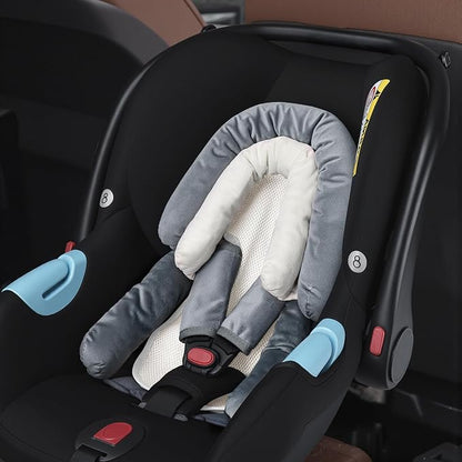 COOLBEBE Upgraded 3-in-1 Baby Body Support & Strap Covers Set for Newborn Infant, Extra Soft Car Seat Insert Cushion Pad, Perfect for Car Seats, Strollers, Swing