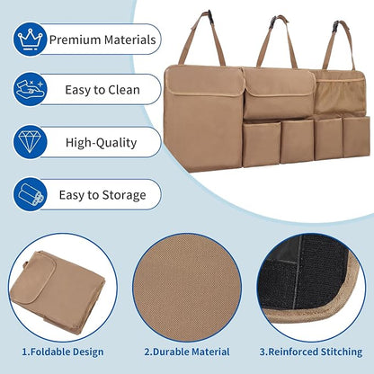 Car Trunk Organizer Backseat Hanging Organizer with Storage Pockets for Subaru Crosstrek, Forester, Outback, Ascent 2000-2024 2025 Car Accessories