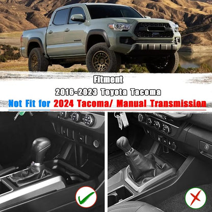 Center Console Gear Shift Storage Box Compatible with Toyota Tacoma 2023-2016 3rd Gen Interior Organizer Tray Accessories-NOT FIT Manual Transmission