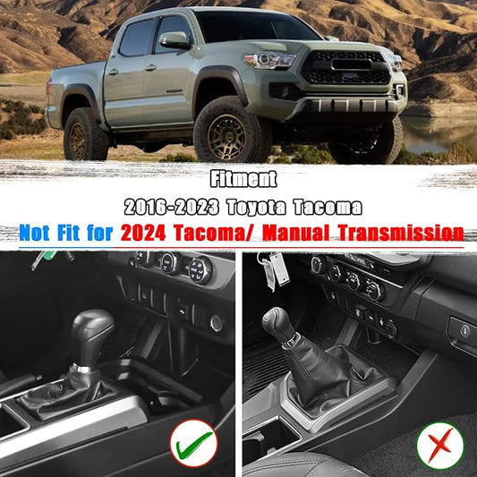 Center Console Gear Shift Storage Box Compatible with Toyota Tacoma 2023-2016 3rd Gen Interior Organizer Tray Accessories-NOT FIT Manual Transmission