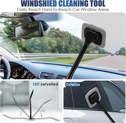 21Pcs Car Cleaning Kit with High Power Handheld Vacuum, Car Wash Mop with Long Handle, Bucket, Detailing Brush Set, Windshield Cleaner, Complete Interior Exterior Washing Supply for Men Women