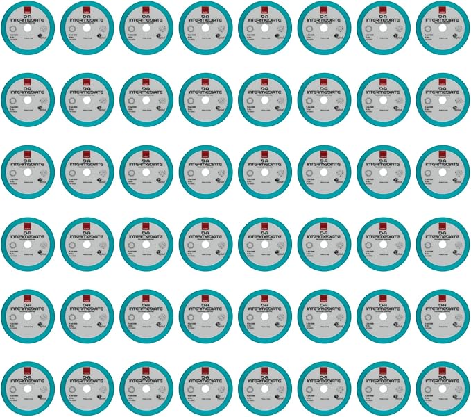RUPES 9.DA100B Pack of 48 Light Blue D-A Intermediate Foam Polishing Pads 100mm | Ideal for Paint Correction| Improves Finishing Performance | Compatible with 4" Backing Plate