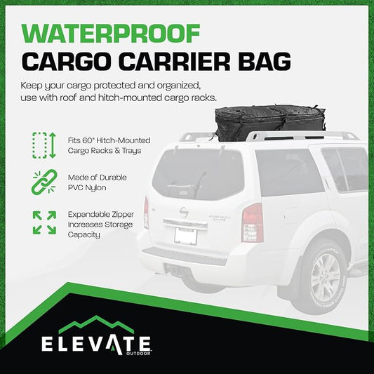 Apex CSBG-60 60' Waterproof Hitch Cargo Carrier Rack Bag with Expandable Height