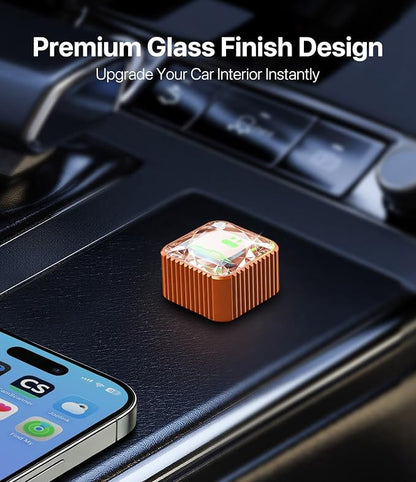 2026 Wireless CarPlay Adapter for iPhone, Premium Glass Finish Design, 5s Auto-Connect, Mini Wireless CarPlay Dongle Compatible with Apple CarPlay, Plug & Play for Factory Wired Cars, Low Latency