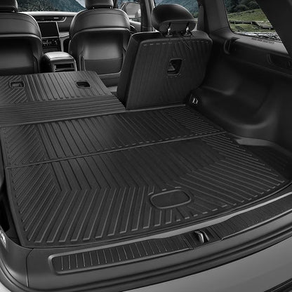 Floor Mats Set for 2022-2025 2026 Jeep Grand Cherokee Accessories, Full Coverage All Weather Floor Mats Cargo Mat with Backrest Protectors & Door Sill Guards (Include 4xe Not for L or WK)