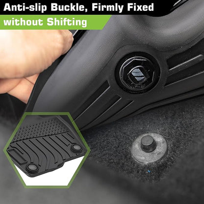 Floor Mats for Ford Edge 2015-2025 (for SE/SEL/SEL Plus/Titanium/Sporrt/ST/ST-Line), TPE Waterproof Non-Slip All Weather Protection Custom, Floor Mats & Cargo Liner