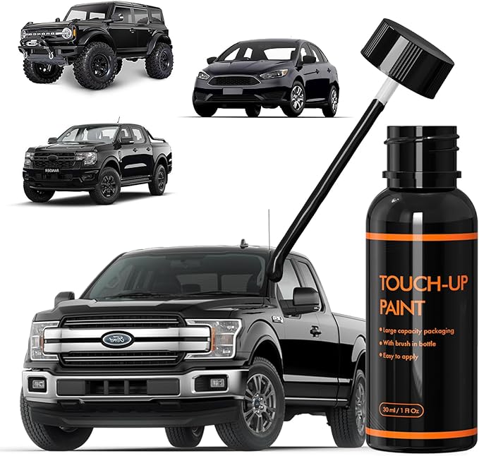 G1 Shadow Black Touch Up Paint for Ford, DIY Car Paint Scratch Repair Kit, Automotive Paints, Quick & Easy Fix Scratch Repair for F150/Ranger/Bronco/Focus/Taurus/Transit/Mustang/Fiesta/Escape