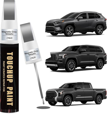 Magnetic Gray Metallic(1G3) Car Paint Touch Up Pen Compatible with Toyota, 2-In-1 Color Accurate Touch Up Car Scratch Repair Paint Match Toyota Series Automotive Scratch Remover for Nicks&Chips Repair