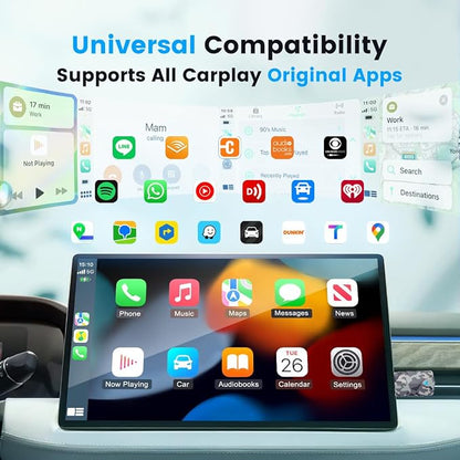 2026 Mini Wireless CarPlay Adapter, Fast Stable Connection, No Latency, Converts Wired to Wireless for Carplay & Android Auto, Easy Setup in 2016+ Cars, iOS 10+/Android 11+, USB A/C Blue