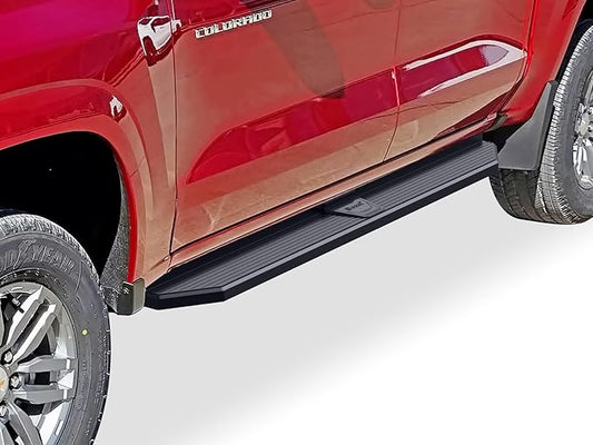 APS Black Stainless Steel Running Boards Style Compatible with Chevy Colorado GMC Canyon 2015-2026 Crew Cab (Side Steps Side Bars) 6in Wide