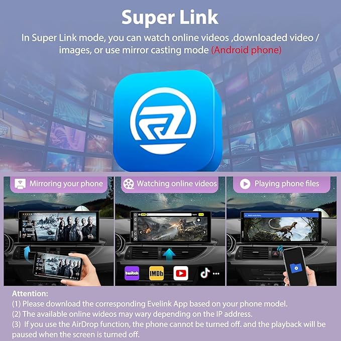 Carpuride Wireless Carplay & Android Auto with Dash Cam - 10.26 Inch HD IPS Touch Car Play Screen for Car, 4K Front & 1080P Rear Camera, Loop Recording, Bluetooth Audio, Mirror Link, GPS
