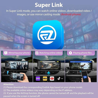 Carpuride Wireless Carplay & Android Auto with Dash Cam - 10.26 Inch HD IPS Touch Car Play Screen for Car, 4K Front & 1080P Rear Camera, Loop Recording, Bluetooth Audio, Mirror Link, GPS